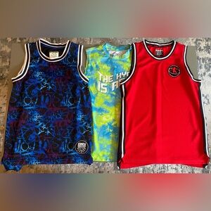 🏀 AND1 & Athletic Kids Sleeveless Shirts LotYouth Large 10/12 Red, Blue, Green 🏀